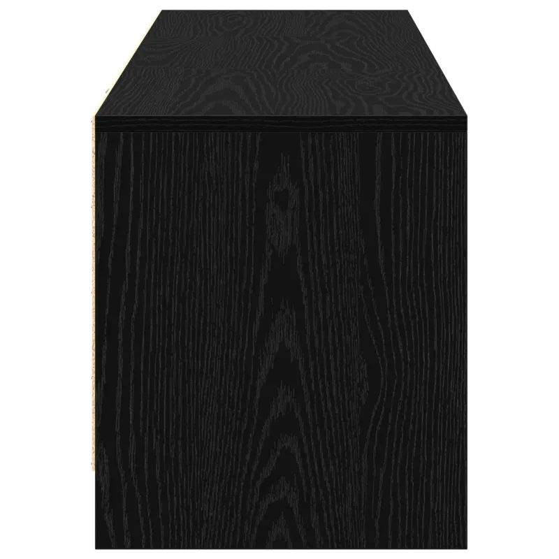 Televizoriaus spintelė su LED Juodas ąžuolas 140 x 34 x 40 cm