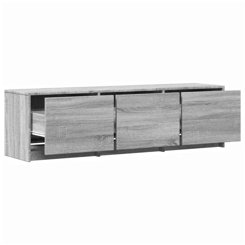 Televizoriaus spintelė su LED Pilkas Sonoma 140 x 34 x 40 cm