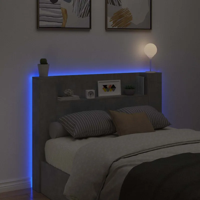 Galvūgalio spinta su LED Betono 140 x 16,5 x 103,5 cm