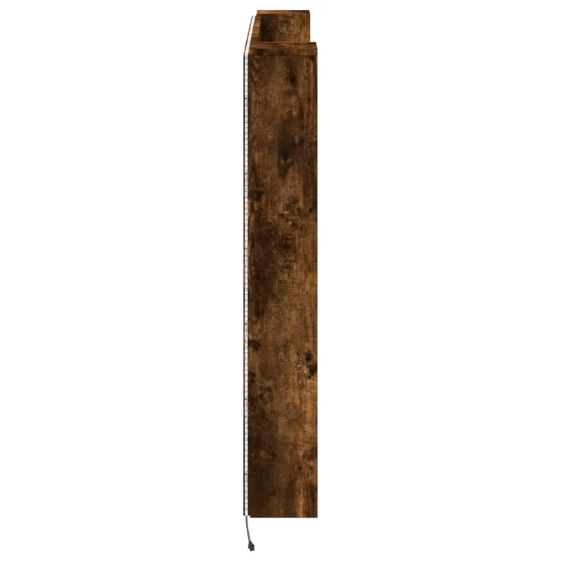 Galvūgalio spinta su LED Rūkytas Ąžuolas 140 x 16,5 x 103,5 cm