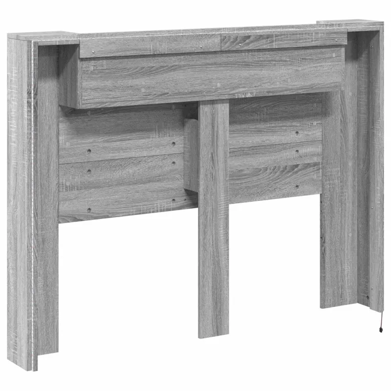 Galvūgalio spinta su LED Pilka Sonoma 140 x 16,5 x 103,5 cm