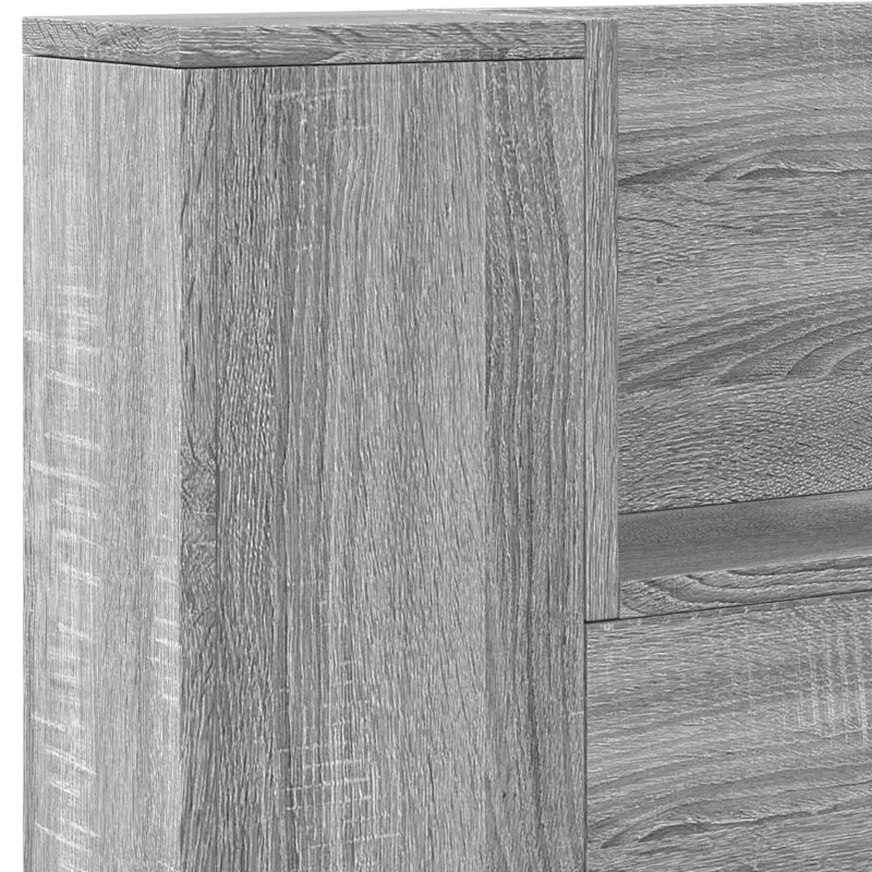 Galvūgalio spinta su LED Pilka Sonoma 140 x 16,5 x 103,5 cm