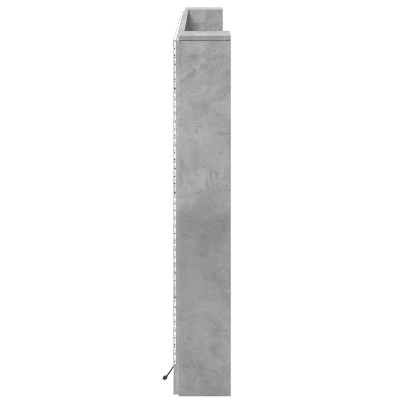 Galvūgalio spinta su LED Betono 180 x 16,5 x 103,5 cm