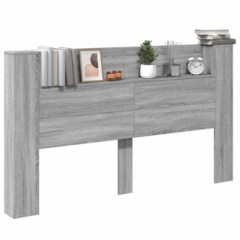 Galvūgalio spinta su LED Pilka Sonoma 180 x 16,5 x 103,5 cm