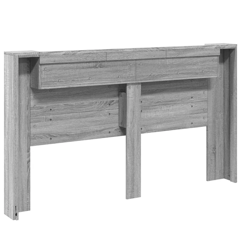 Galvūgalio spinta su LED Pilka Sonoma 180 x 16,5 x 103,5 cm
