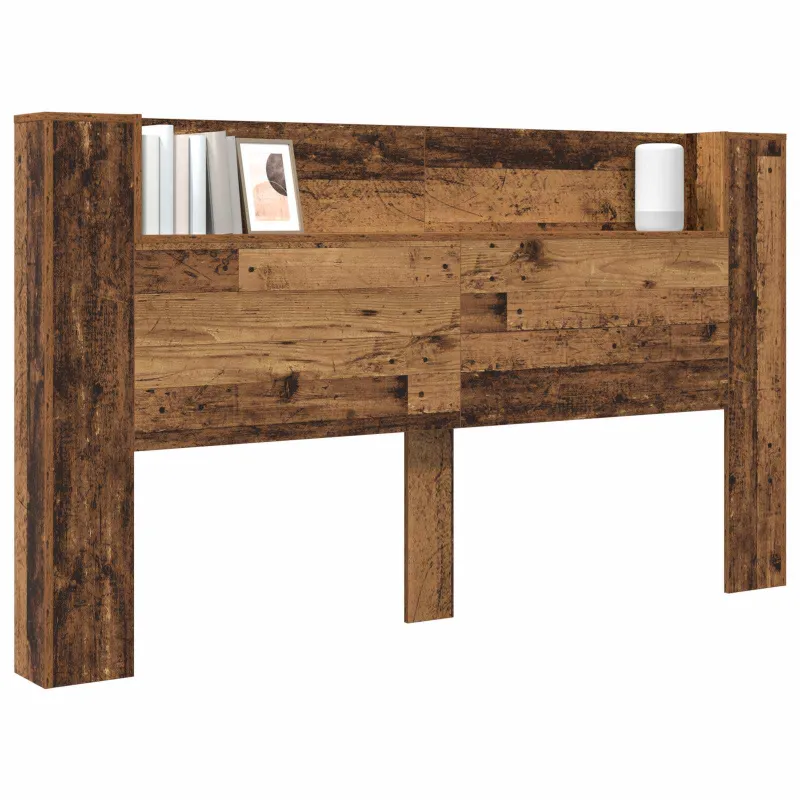 Galvūgalio spinta su LED Senas medis 180 x 16,5 x 103,5 cm