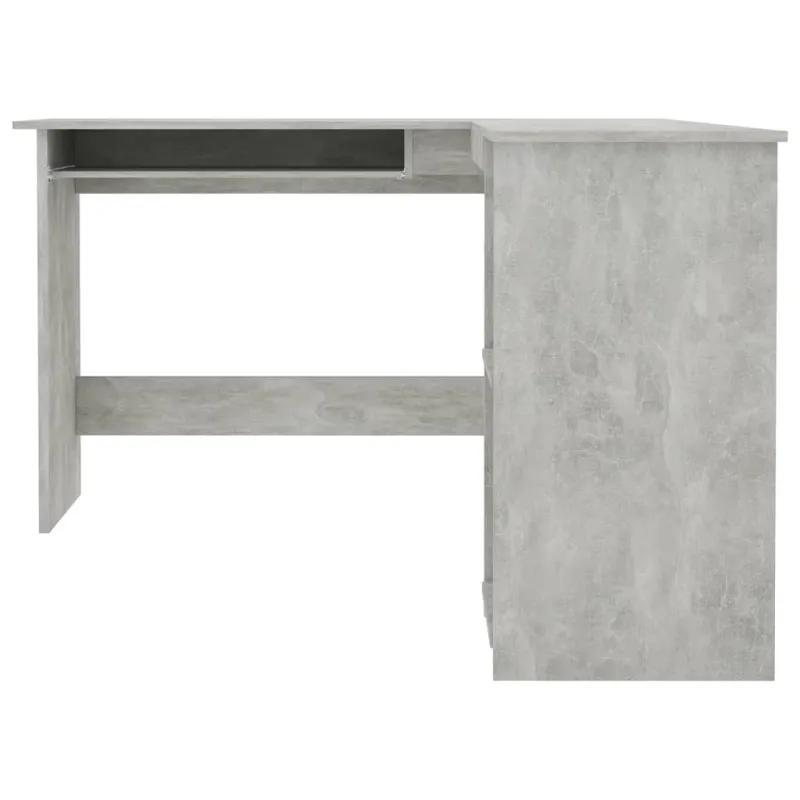 Kampinis stalas, betono, 120x140x75cm, mediena, L formos