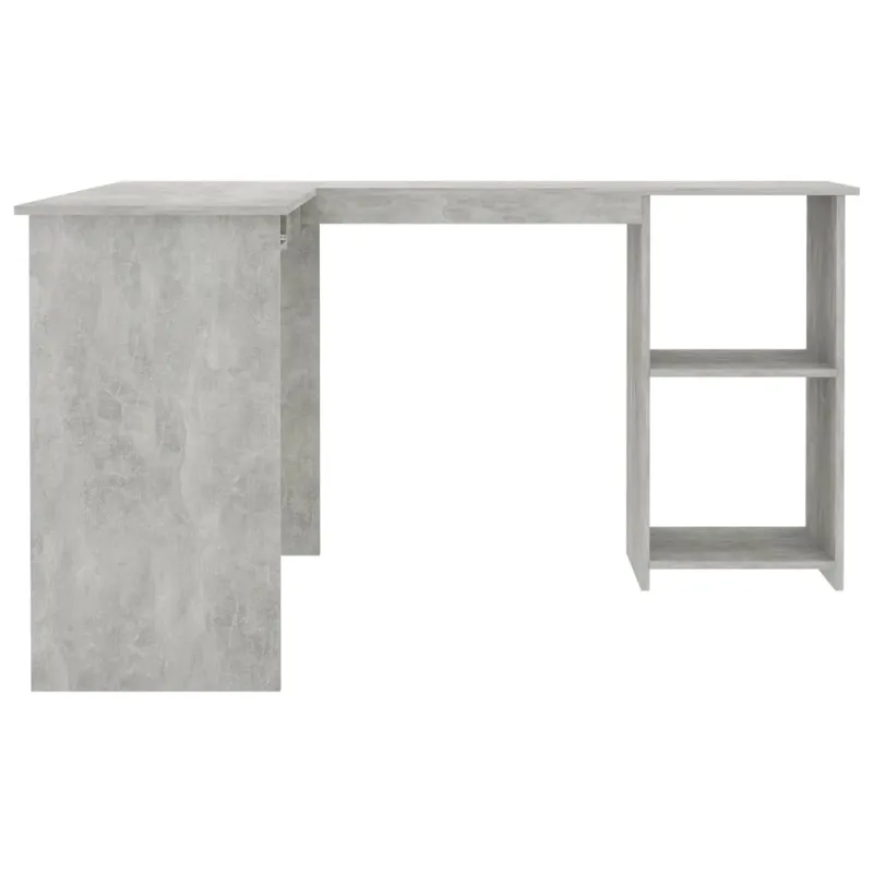 Kampinis stalas, betono, 120x140x75cm, mediena, L formos