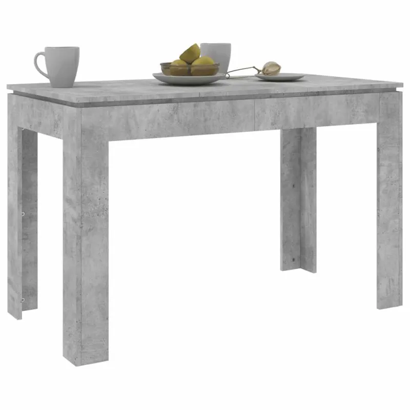 Valgomojo stalas, betono pilkas, 120x60x76cm, apdirbta mediena