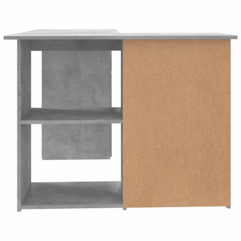 Kampinis rašomasis stalas, betono, 145x100x76cm, mediena