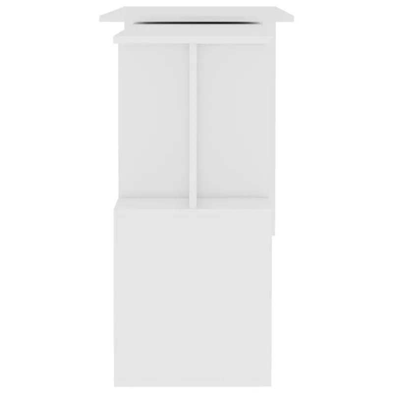 Kampinis rašomasis stalas, baltas, 200x50x76cm, mediena