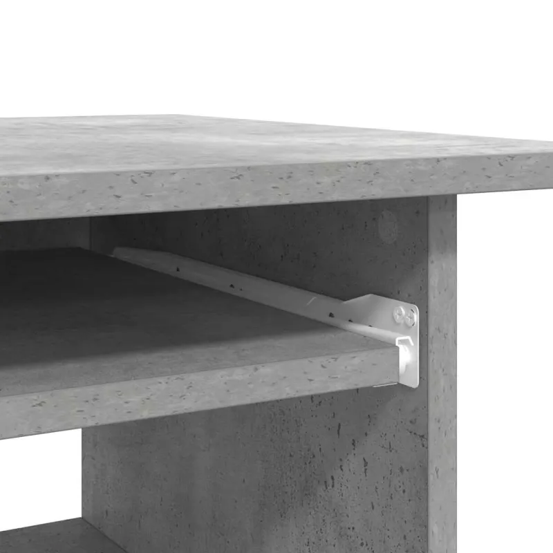Rašomasis stalas, betono pilkas, 80x45x74cm, apdirbta mediena