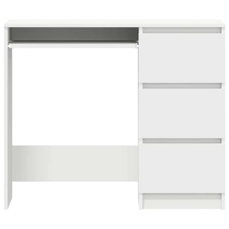 Rašomasis stalas, baltos spalvos, 90x45x76cm, apdirbta mediena
