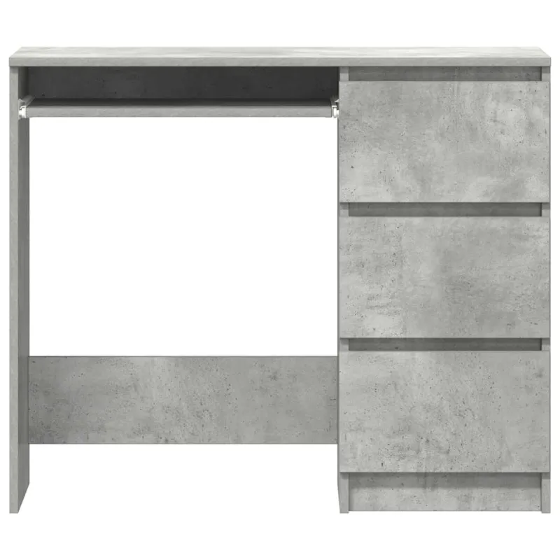 Rašomasis stalas, betono pilkas, 90x45x76cm, apdirbta mediena