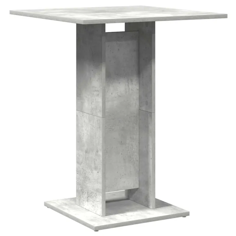 Bistro staliukas, betono pilkas, 60x60x75cm, apdirbta mediena