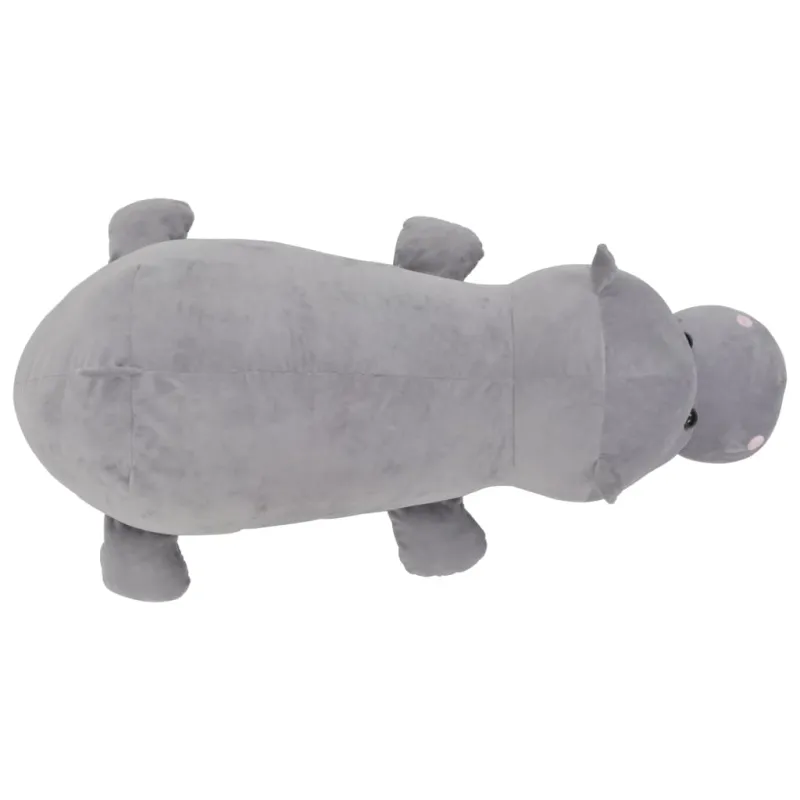 Minkštas žaislas begemotas, pilkas, pliušinis