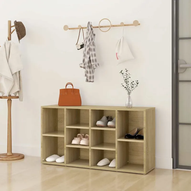 Batų suoliukas, sonoma ąžuolo, 103x30x55cm, apdirbta mediena