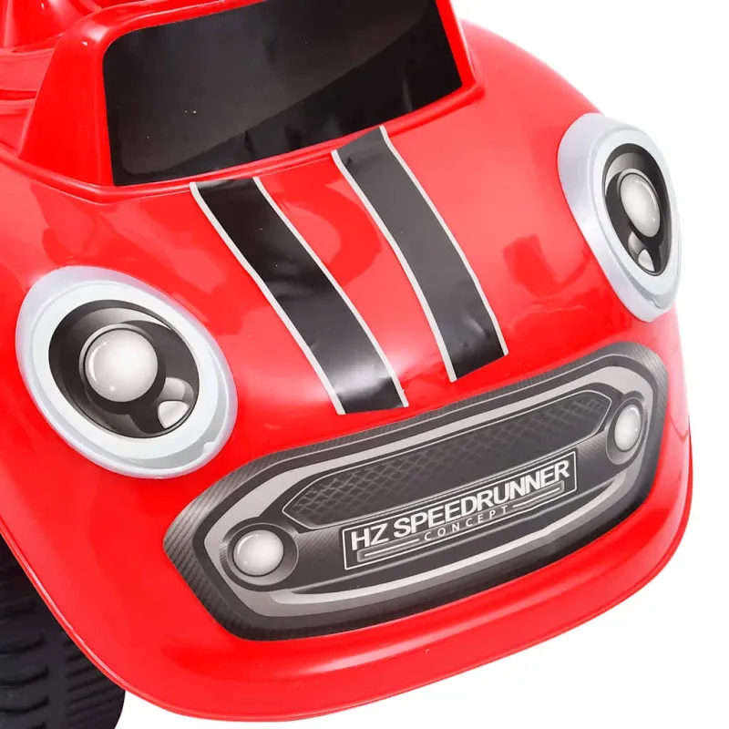 Paspiriamas vaikiškas automobilis, raudonos spalvos