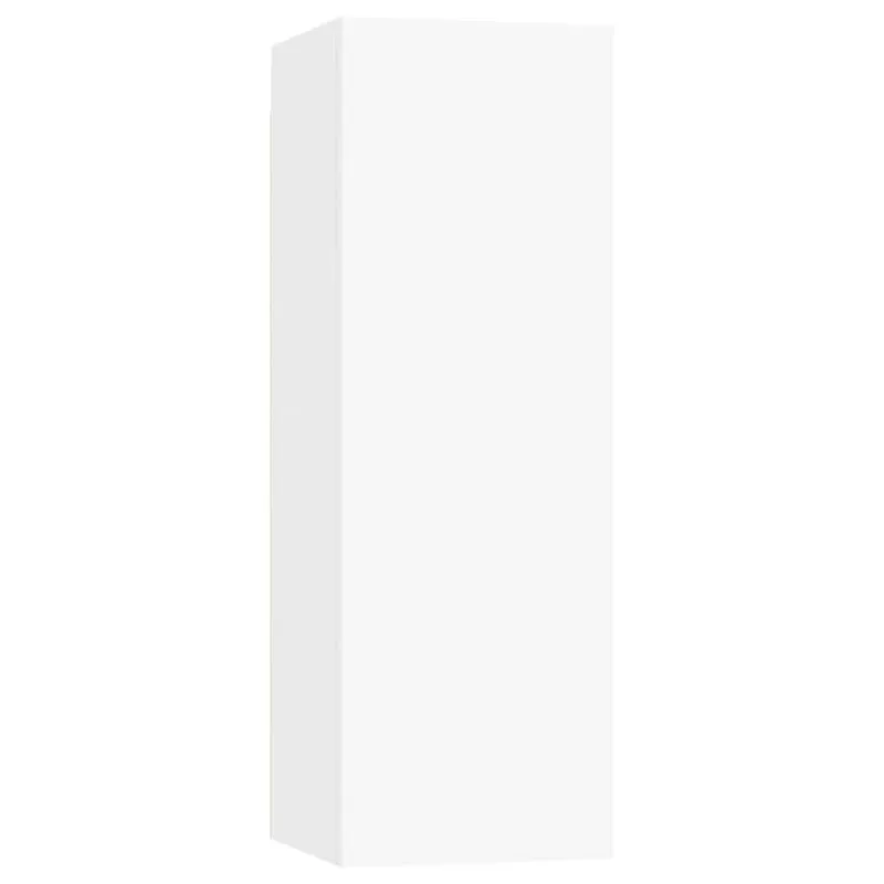 Televizoriaus spintelės, 2vnt., baltos, 30,5x30x90cm, mediena