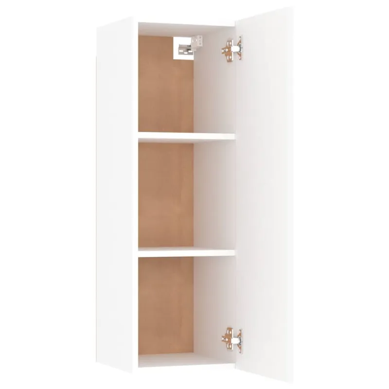 Televizoriaus spintelės, 2vnt., baltos, 30,5x30x90cm, mediena