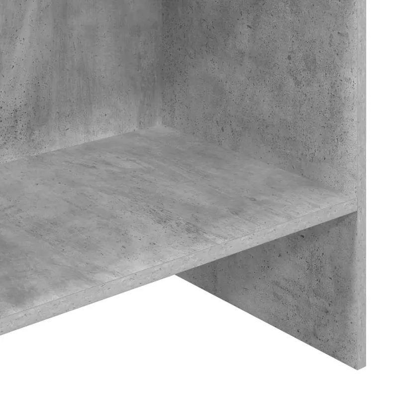 Spintelė knygoms, betono pilka, 60x35x180cm, apdirbta mediena