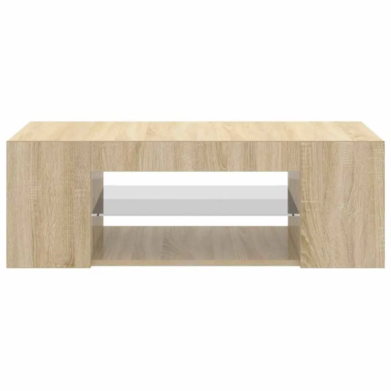 Televizoriaus spintelė su LED apšvietimu, ąžuolo, 90x39x30cm