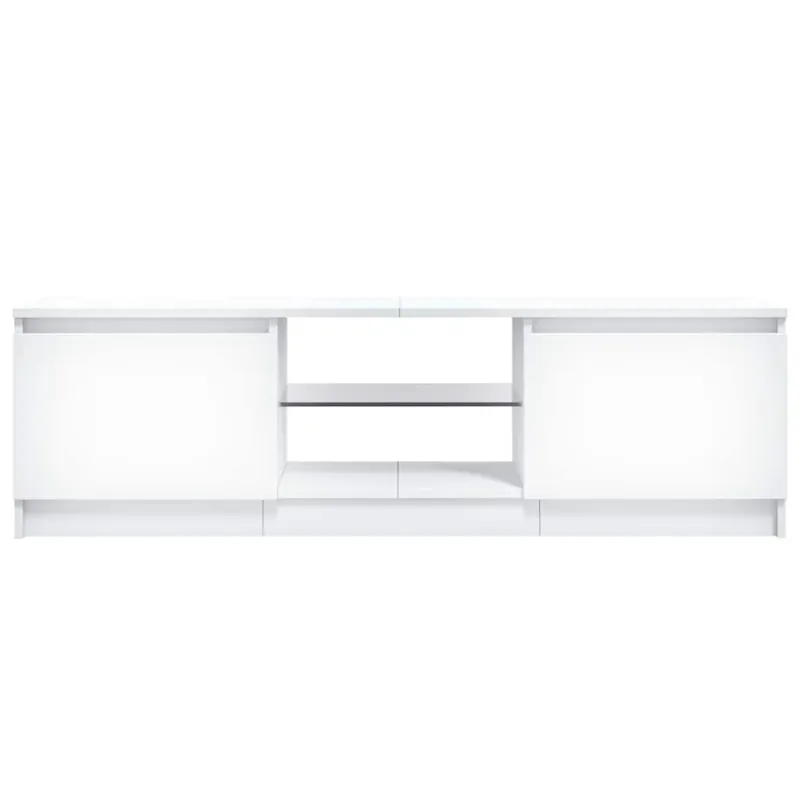 TV spintelė su LED apšvietimu, baltos spalvos, 120x30x36cm