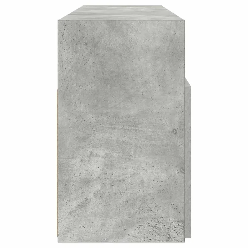 Televizoriaus spintelė su LED, betono pilka, 120x30x50cm