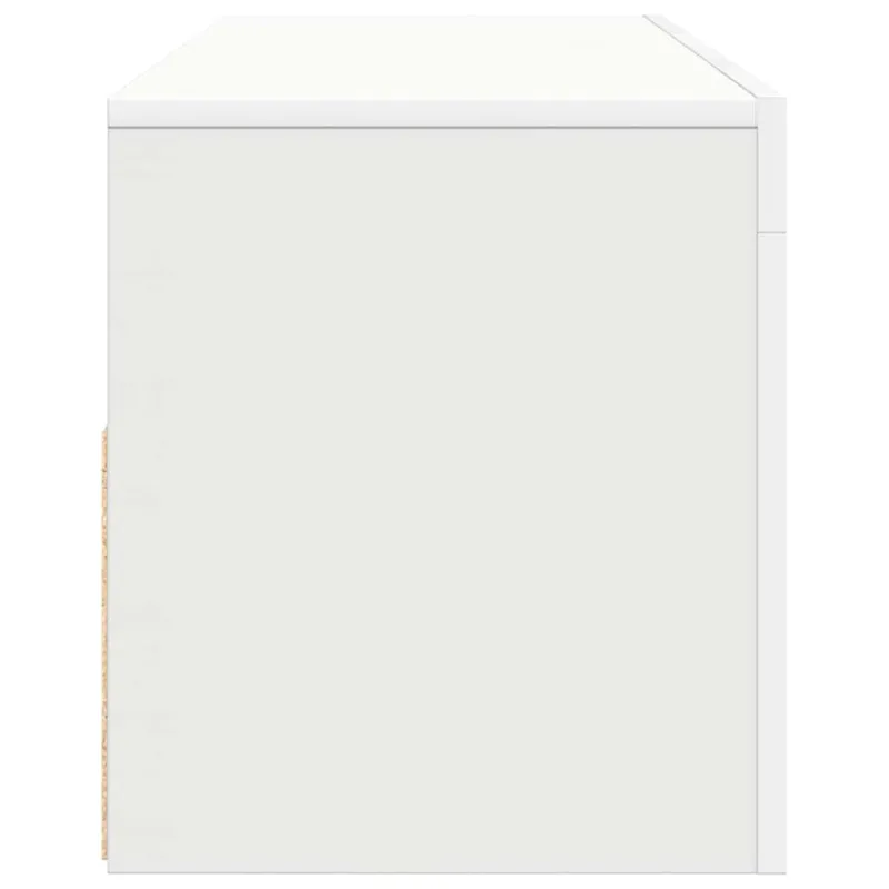 Televizoriaus spintelė su LED apšvietimu, balta, 120x35x40cm