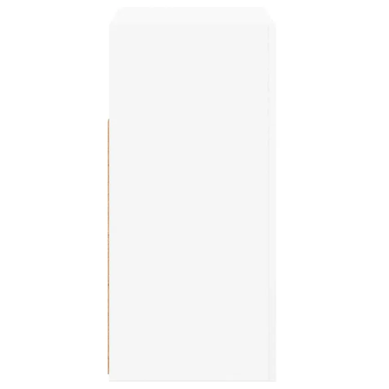 Šoninė spintelė su LED apšvietimu, baltos spalvos, 80x35x75cm