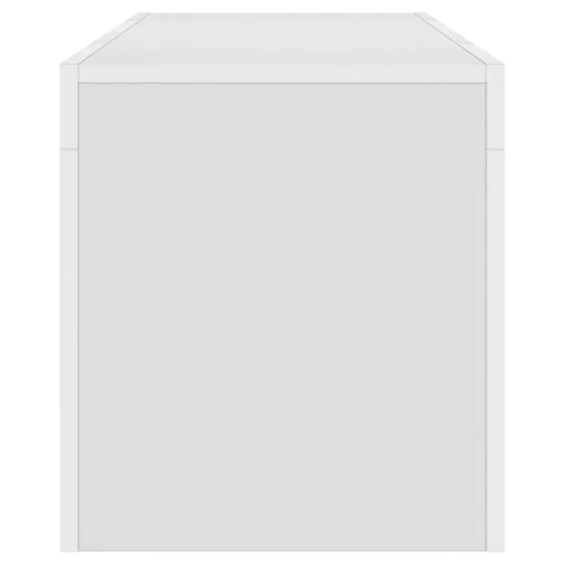 Televizoriaus spintelė su LED apšvietimu, balta, 120x35x40cm
