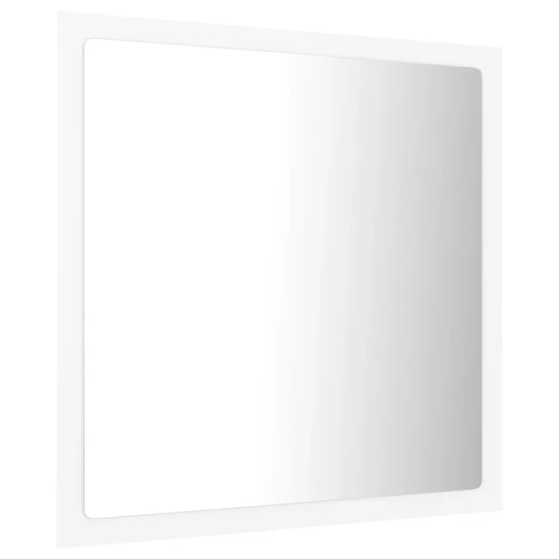 Vonios kambario LED veidrodis, baltas, 40x8,5x37cm, akrilas