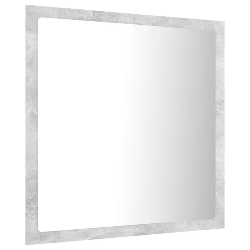 Vonios kambario LED veidrodis, betono, 40x8,5x37cm, akrilas