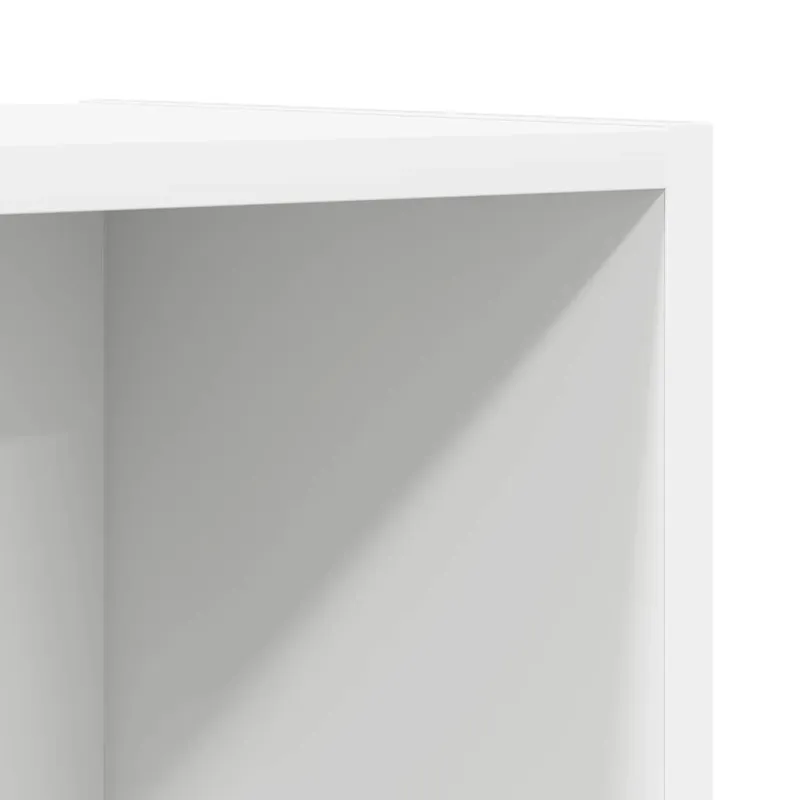 Sieninė TV spintelė, balta, 37x37x107cm, apdirbta mediena