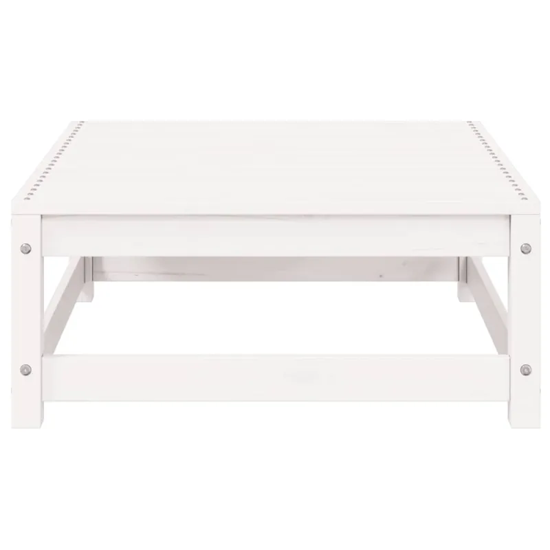 Sodo poilsio baldų komplektas, 2 dalių, baltas, pušies masyvas