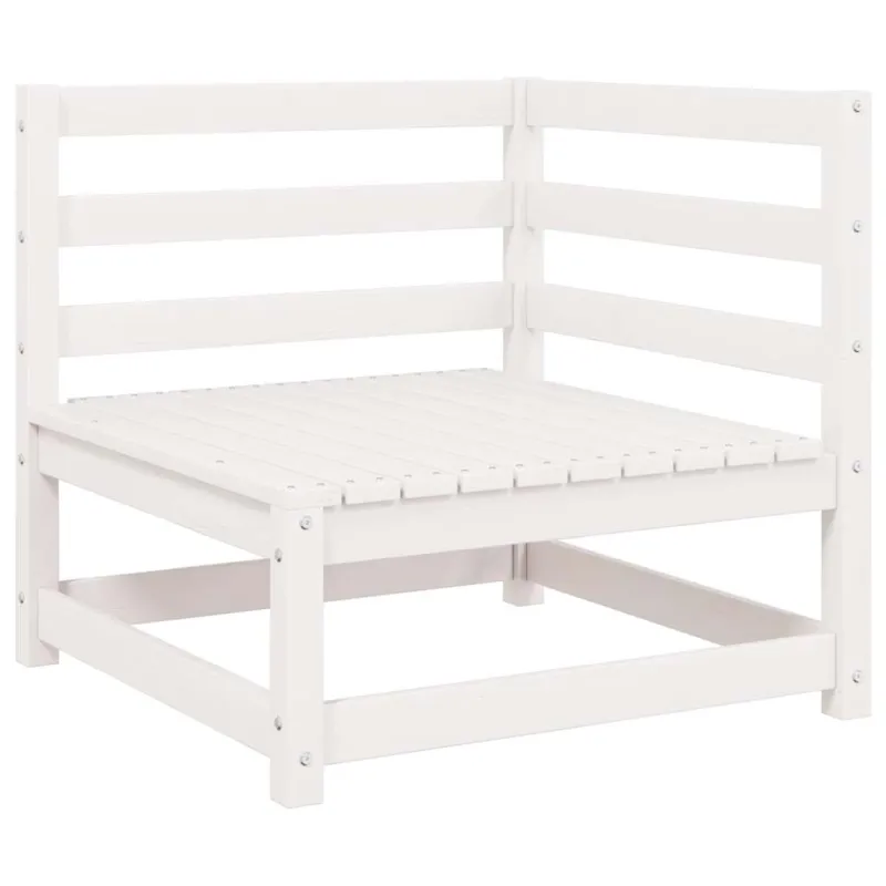 Kampinė sodo sofa su antracito pagalvėlėmis, pušies masyvas