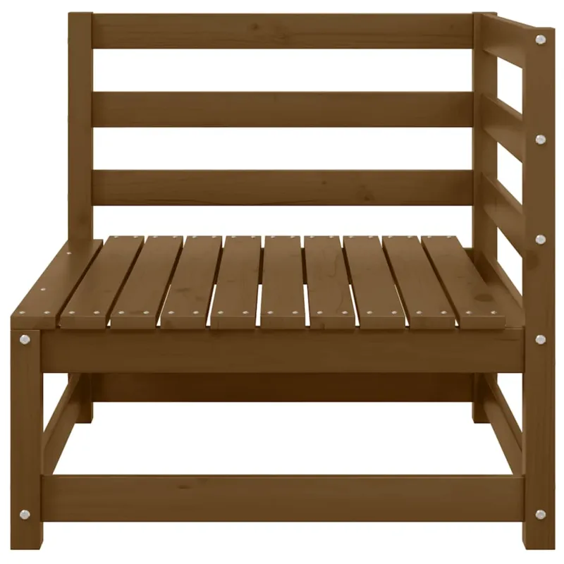 Kampinė sodo sofa su kreminėmis pagalvėlėmis, pušies masyvas