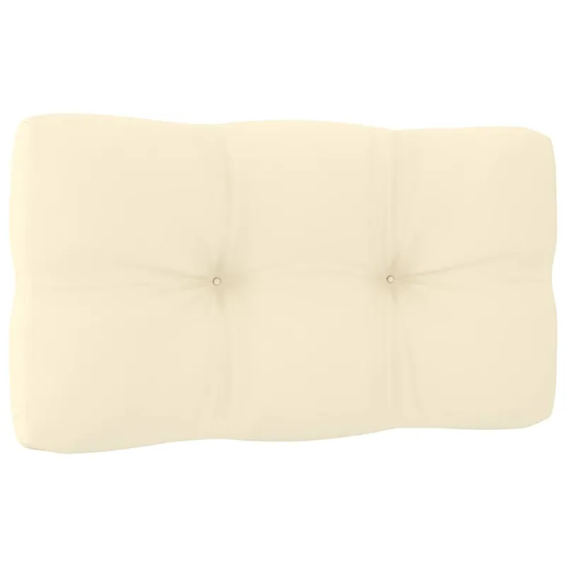 Kampinė sodo sofa su kreminėmis pagalvėlėmis, pušies masyvas