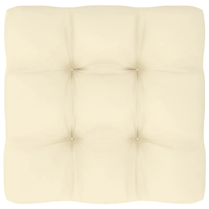 Kampinė sodo sofa su kreminėmis pagalvėlėmis, pušies masyvas