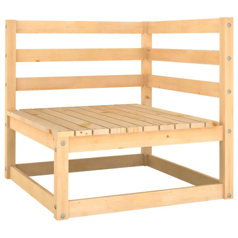 Dvivietė sodo sofa su pagalvėlėmis, pušies medienos masyvas