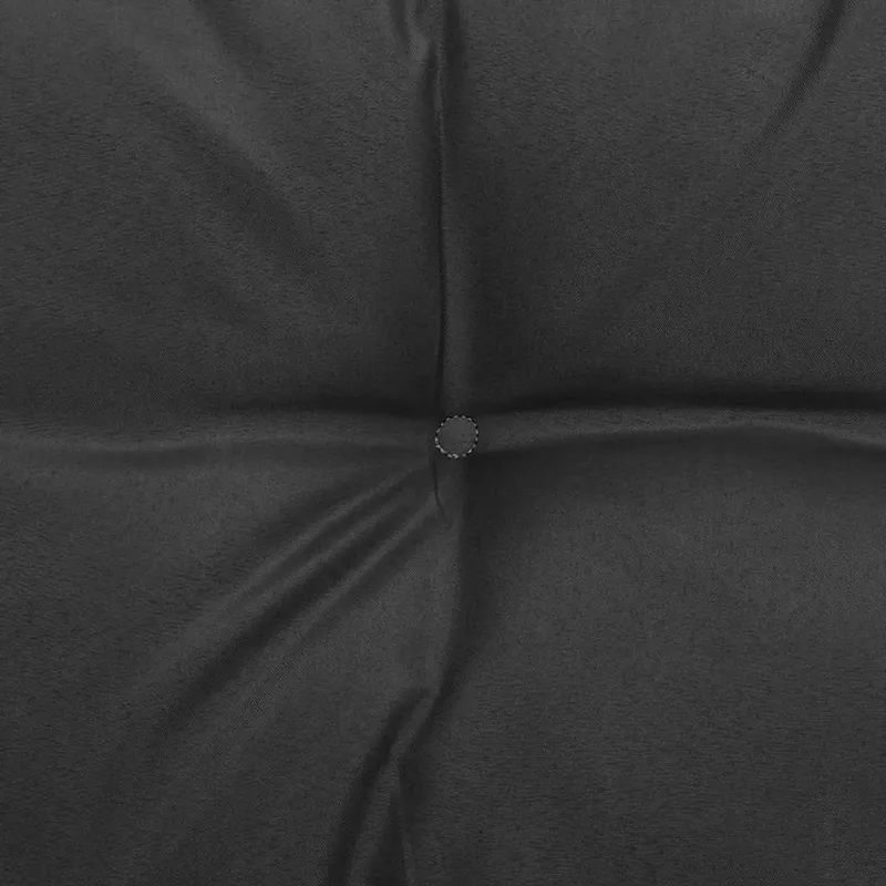 Dvivietė sodo sofa su pagalvėlėmis, juoda, pušies masyvas