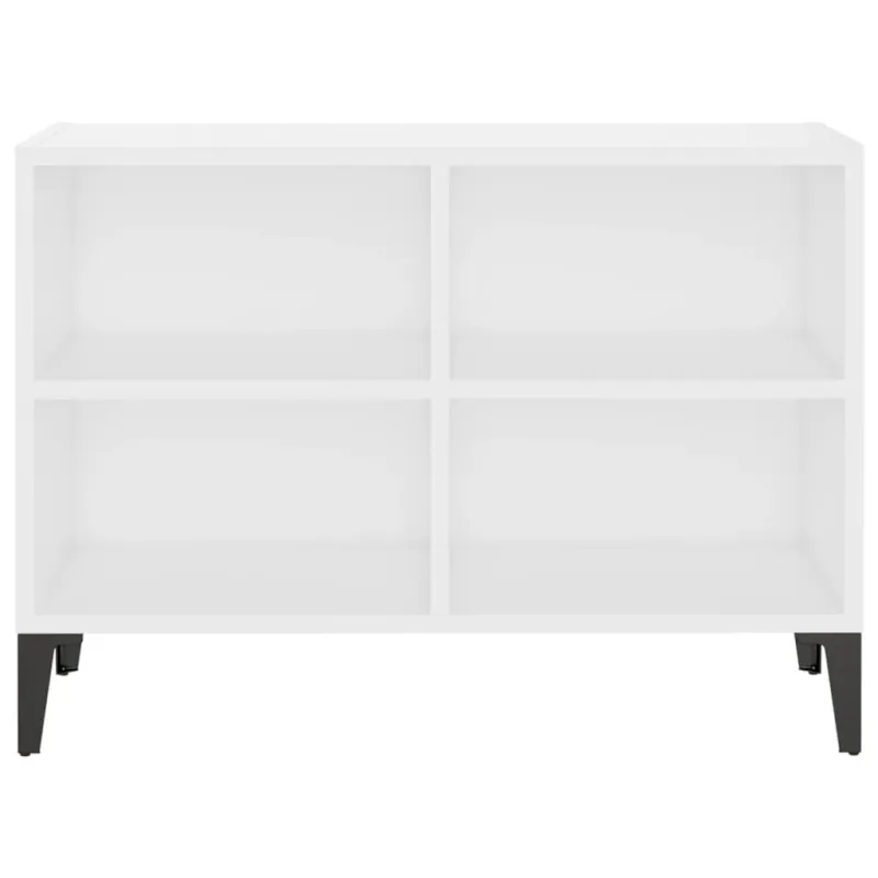 TV spintelė su metalinėmis kojelėmis, balta, 69,5x30x50cm