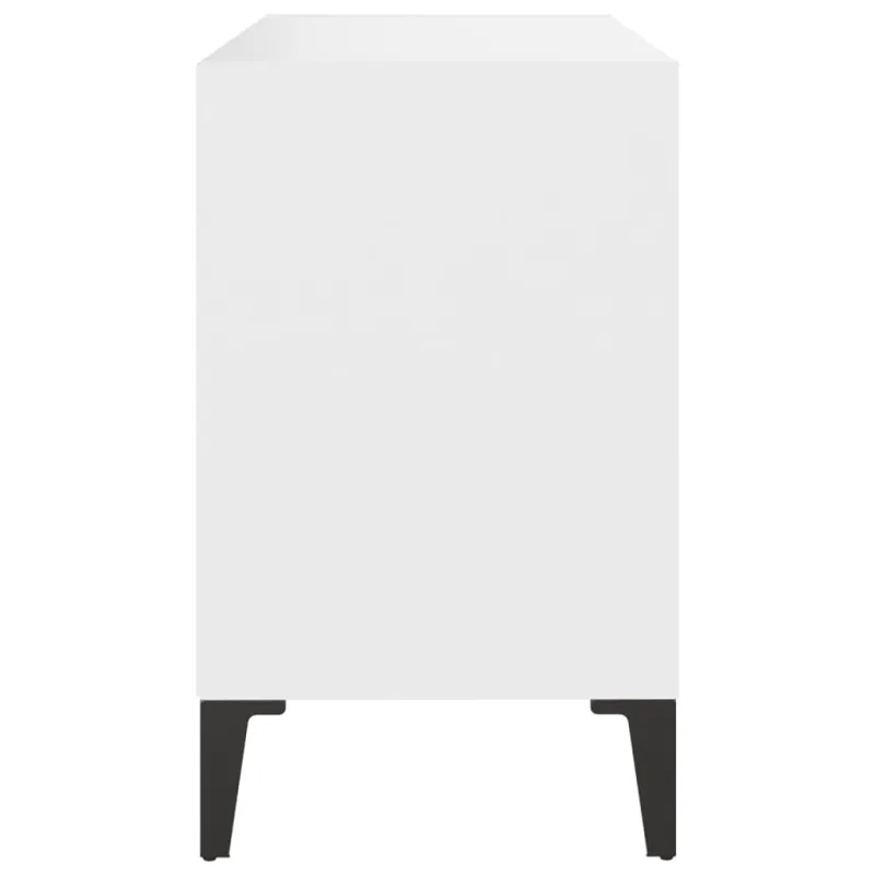 TV spintelė su metalinėmis kojelėmis, balta, 69,5x30x50cm