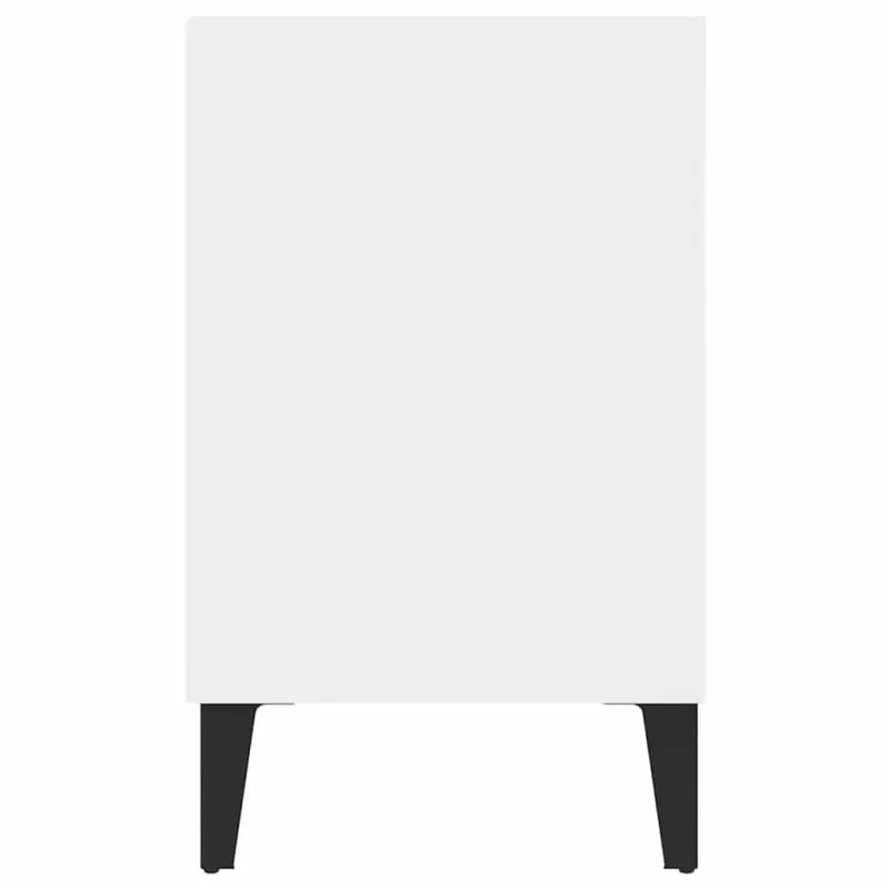TV spintelė su metalinėmis kojelėmis, balta, 103,5x30x50cm