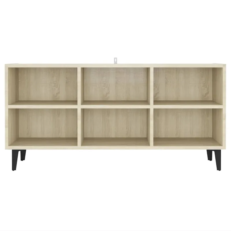 TV spintelė su metalinėmis kojelėmis, ąžuolo, 103,5x30x50cm