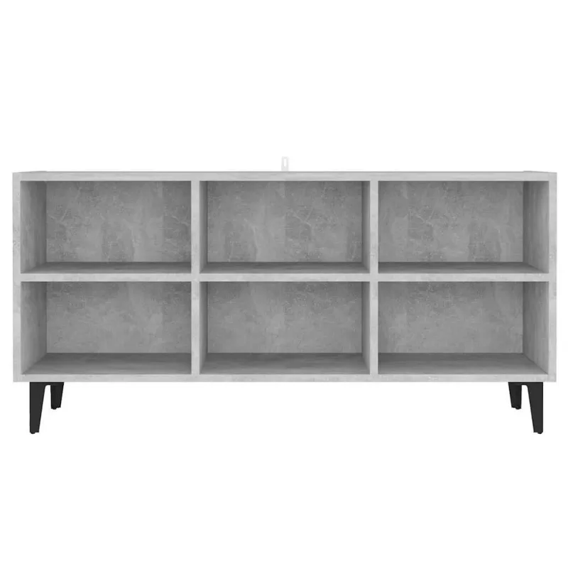 TV spintelė su metalinėmis kojelėmis, pilka, 103,5x30x50cm
