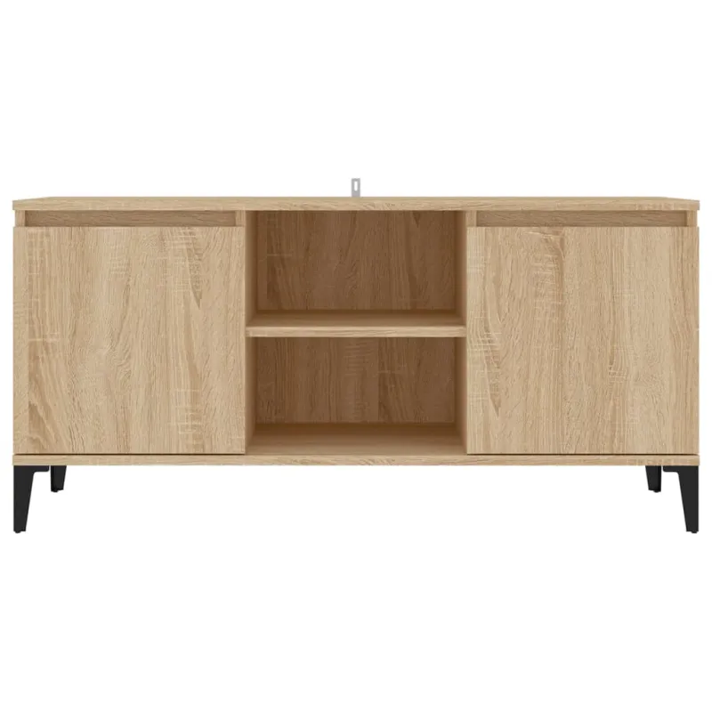 TV spintelė su metalinėmis kojelėmis, ąžuolo, 103,5x35x50cm