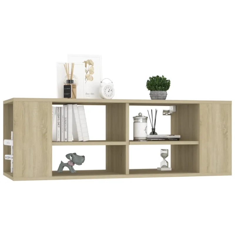 Sieninė TV spintelė, ąžuolo, 102x35x35cm, apdirbta mediena