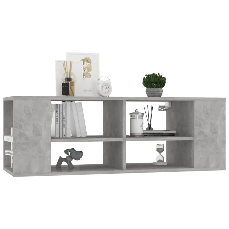 Sieninė TV spintelė, pilka, 102x35x35cm, apdirbta mediena
