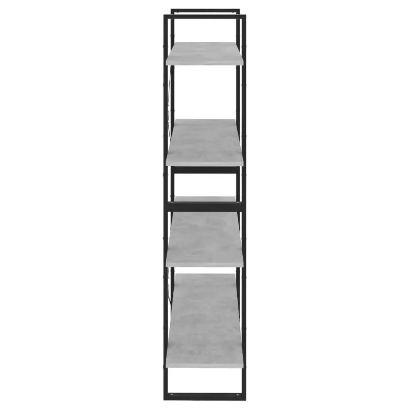 Spintelė knygoms, 4 aukštų, betono, 100x30x140cm, mediena
